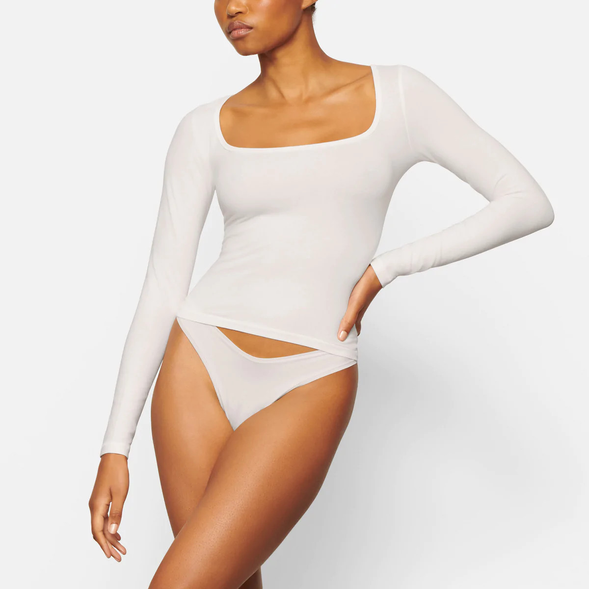 NEW VINTAGE SCOOP LONG SLEEVE T-SHIRT | SKIMS (US)