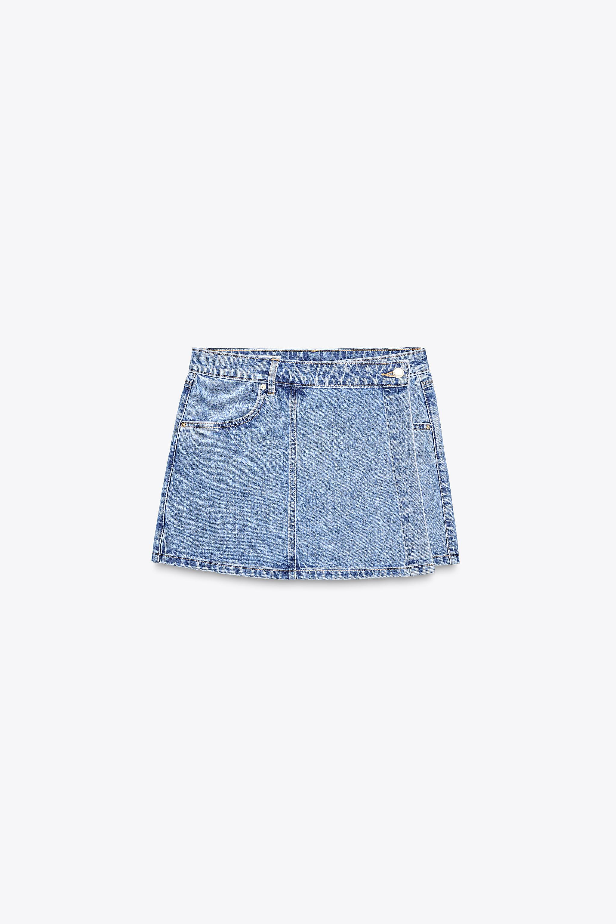 Z1975 WRAP DENIM SKORT | Zara US