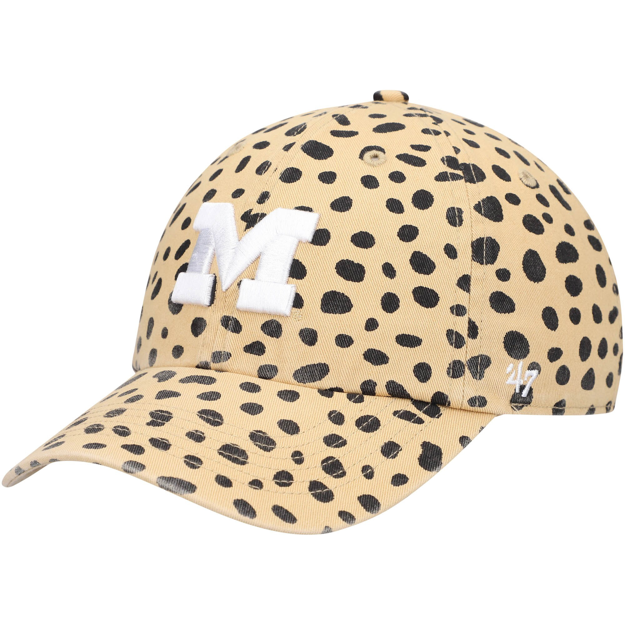 Michigan Wolverines '47 Women's Cheetah Clean Up Adjustable Hat - Tan | Fanatics
