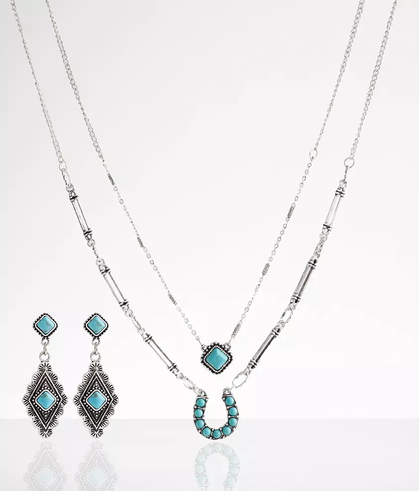 Western Earring & Necklace Set | Buckle