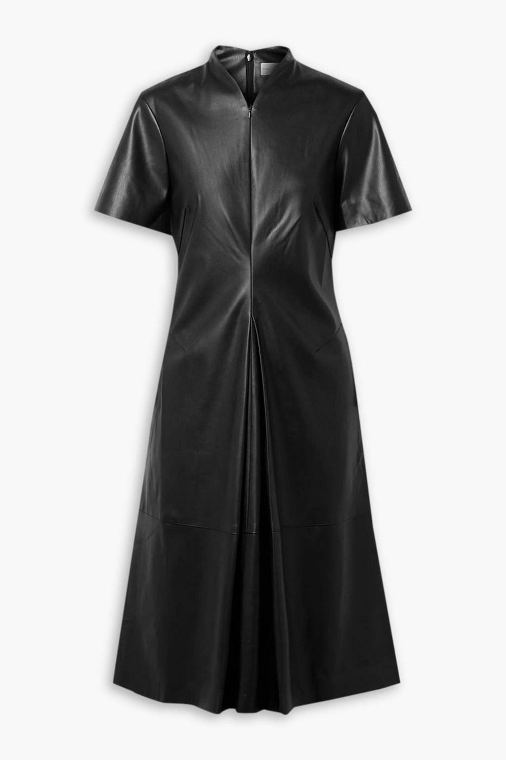 Ester pleated faux leather midi dress | The Outnet (US and CA)