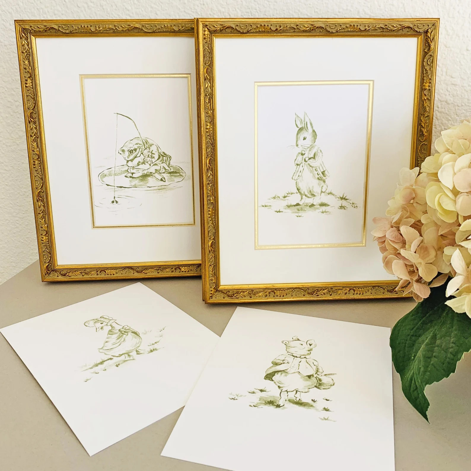 Petit Moi Prints Petit Moi in Green Petit Moi Bunny Petit - Etsy | Etsy (US)