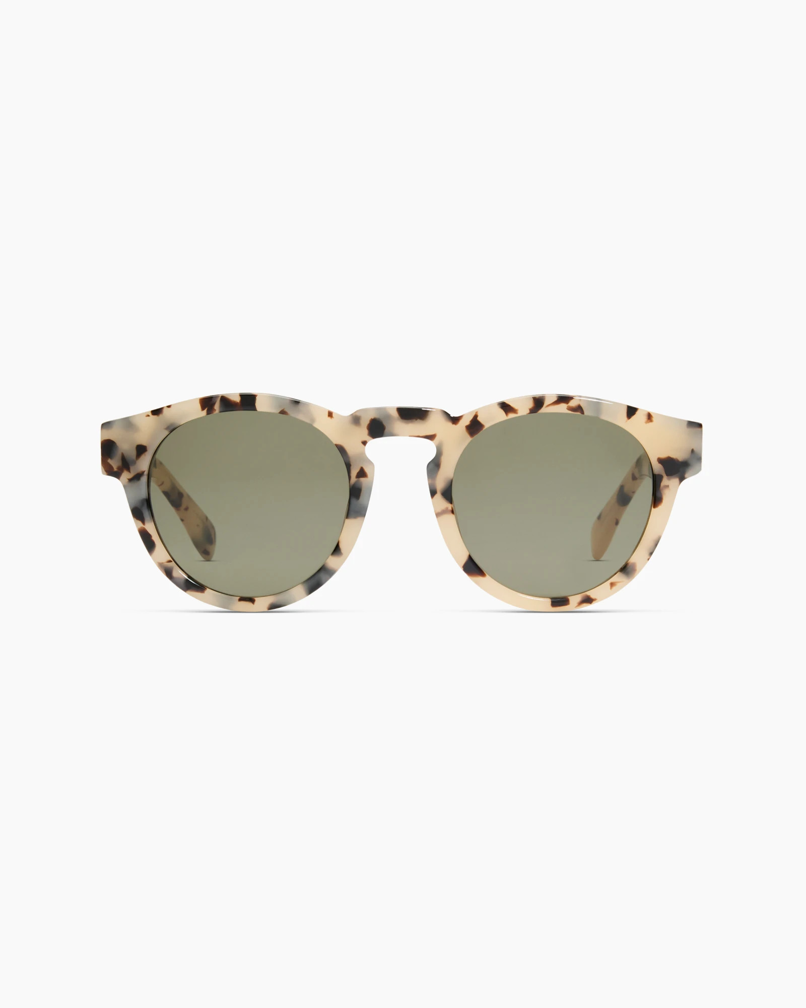 Tuscon Polarized Acetate Sunglasses in White Tortoise With Green Lens | Quince