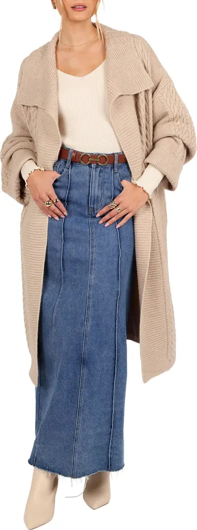 Petal & Pup Soma Oversize Longline Open Front Cardigan | Nordstrom | Nordstrom