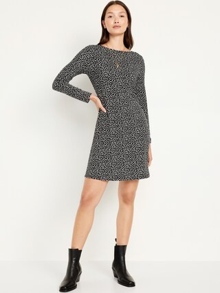 Long-Sleeve Mini Swing Dress | Old Navy (US)