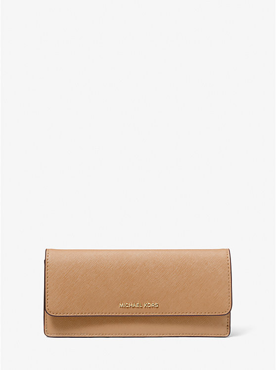 Jet Set Large Saffiano Leather Snap-Front Wallet | Michael Kors US