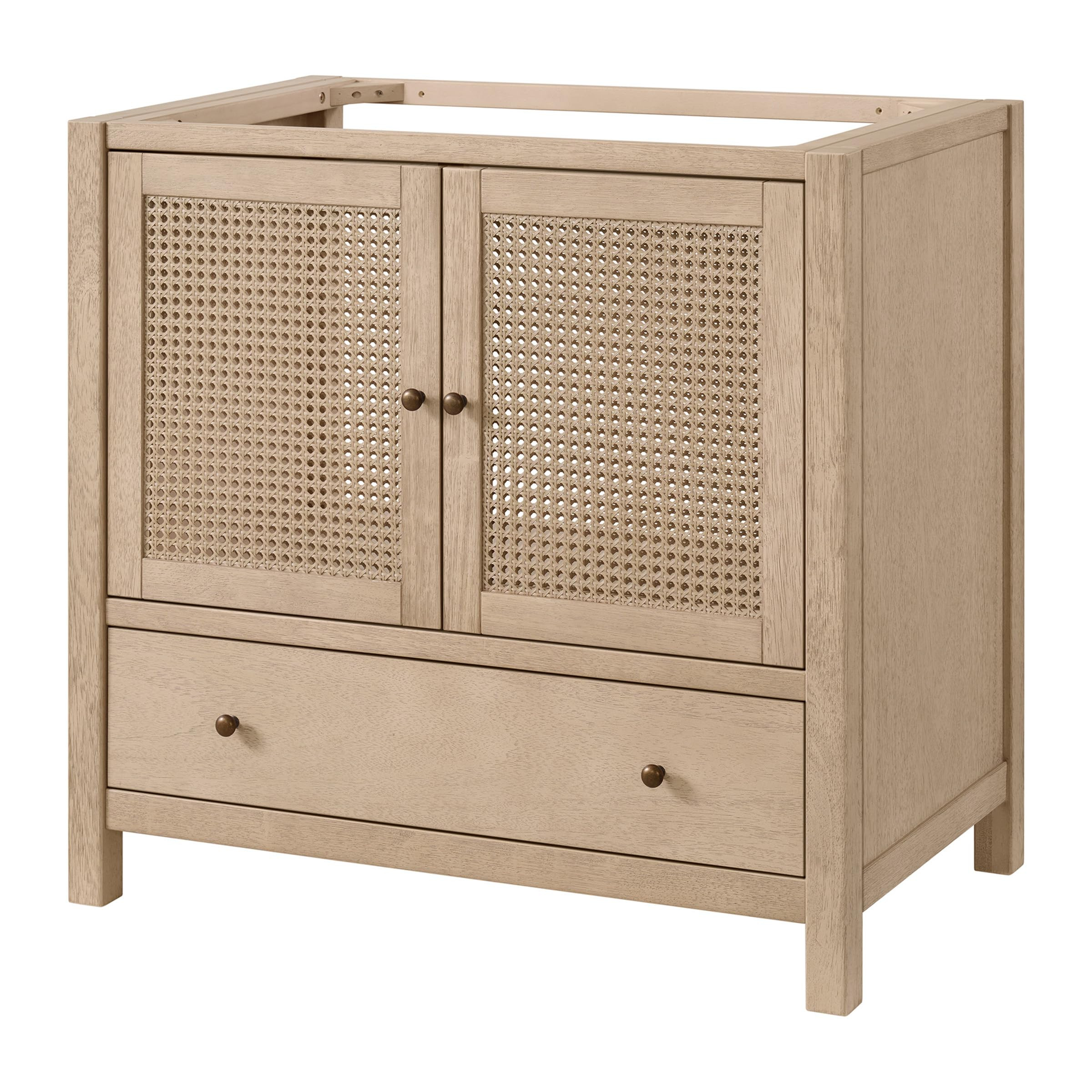 Amazon.com: Alaterre Furniture Lucca 36 Inch Bathroom Vanity - Freestanding Cabinet Without Sink ... | Amazon (US)
