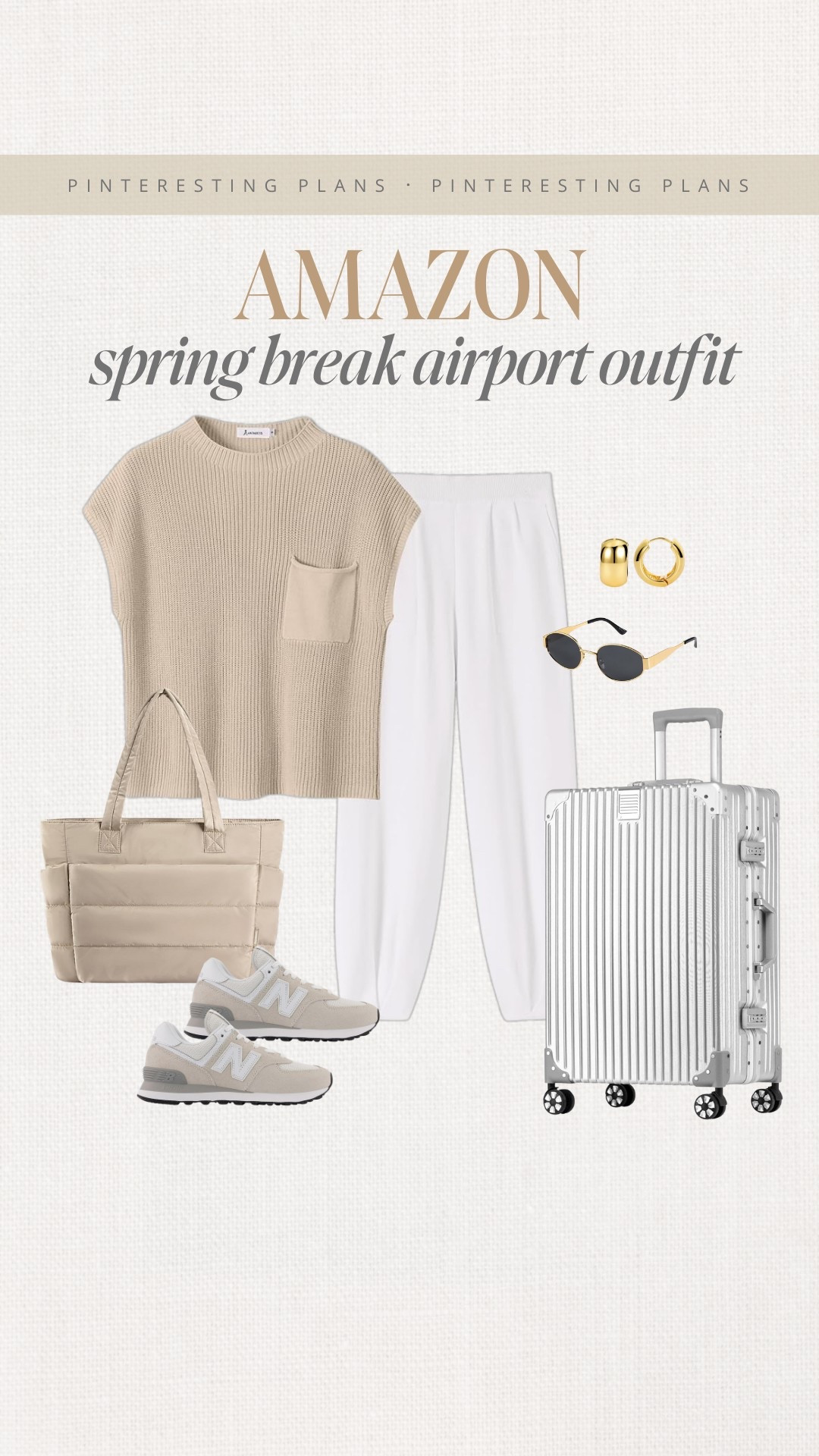 Amazon spring break airport outfit🙌🏻🙌🏻

Casual outfit, athleisure wear, loungewear, comfy, travel, clothes, travel outfit, Amazon, lounge, set, tote, bag, sneakers, sunglasses, luggage 

#LTKStyleTip #LTKSeasonal #LTKTravel