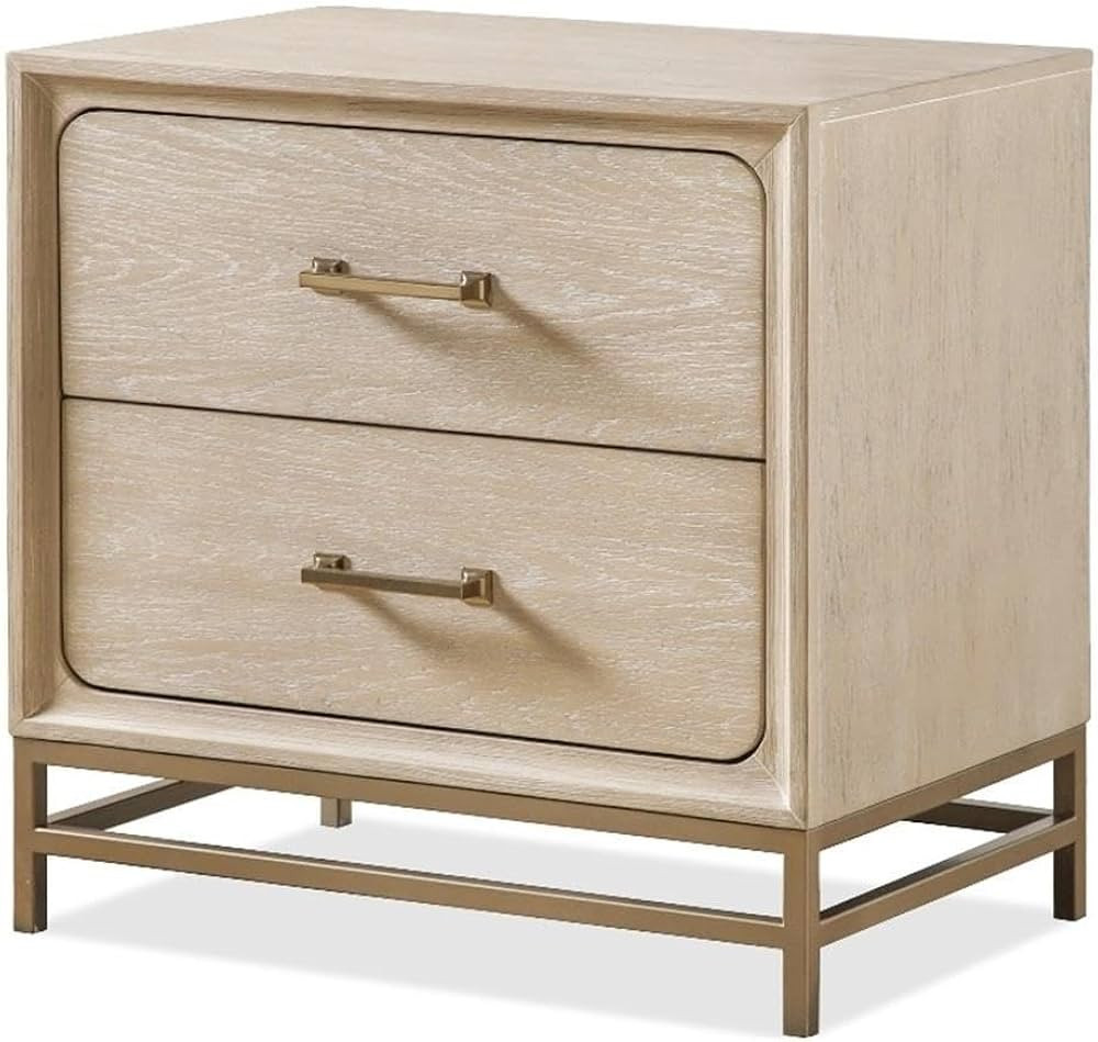 Furniture of America Don Small Solid Wood Nightstand Oak | Amazon (US)