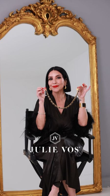 Julie Vos Black + Gold Tennis Necklace 
Statement Jewelry 
Obsidian Black Stone Necklace 
Elegant Jewelry 
Black Silk Robe 
Red Lipstick 


#LTKbeauty #LTKover40 #LTKstyletip