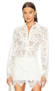 L'Academie Aria Shirt in Ivory from Revolve.com | Revolve Clothing (Global)