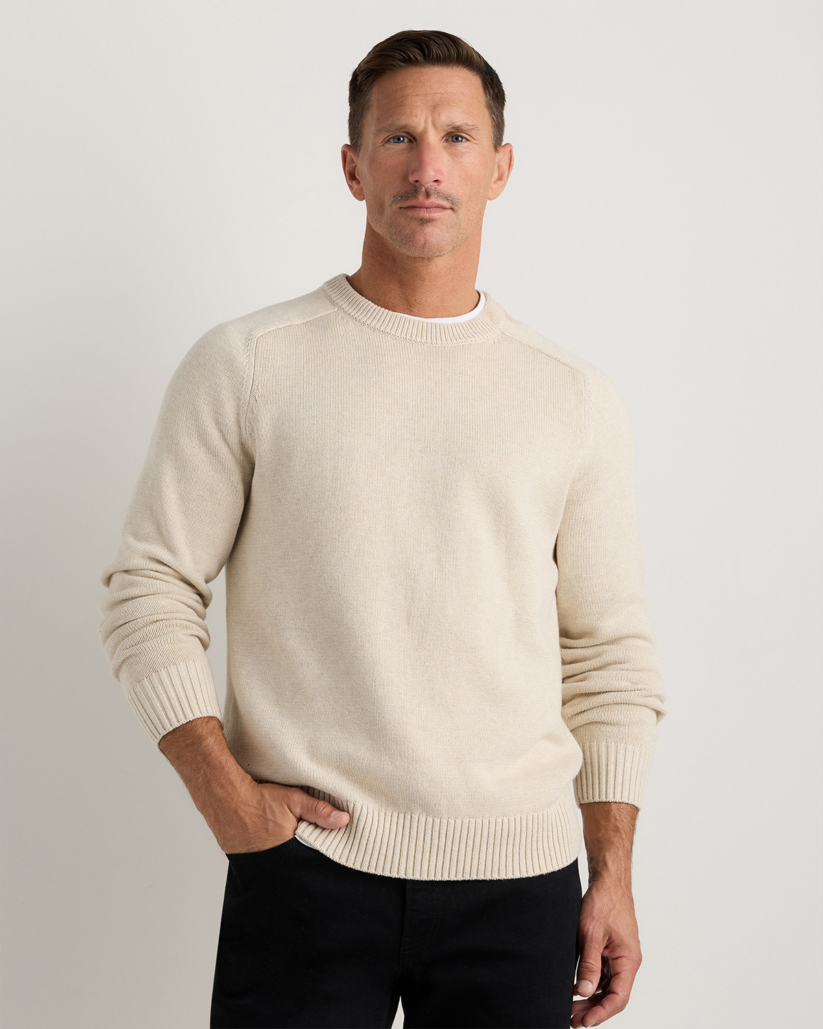 Quince | Men's Crewneck Sweater in Black, Size Medium, Organic Cotton | Quince