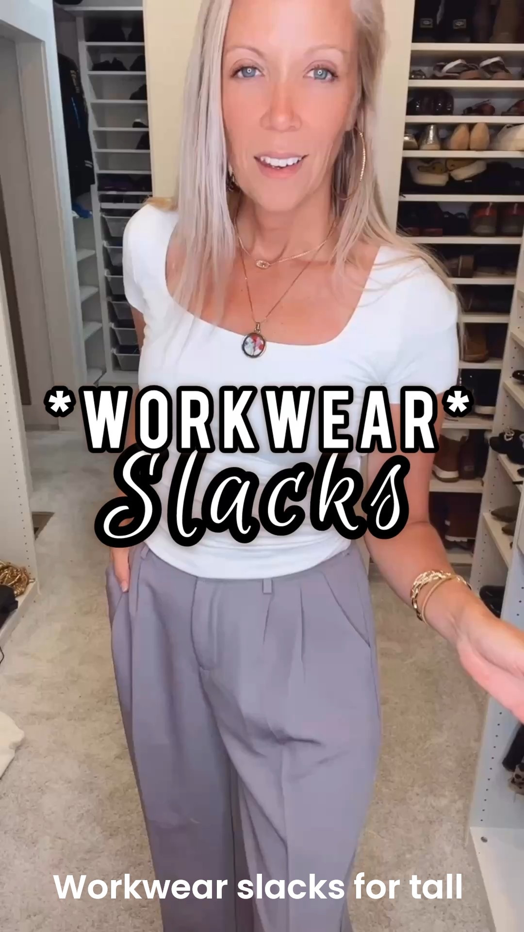 BLACK FRIDAY DEAL: 
Workwear edition!
These work pants come in short regular and long inseam options!
If you have long legs like me— Long option has the perfect length!
I am 5‘8“. 
Pants for tall women 
Work slacks for tall women 
Extra Long slacks with high waist
And they are not see-through!

#LTKSaleAlert #LTKOver40 #LTKWorkwear