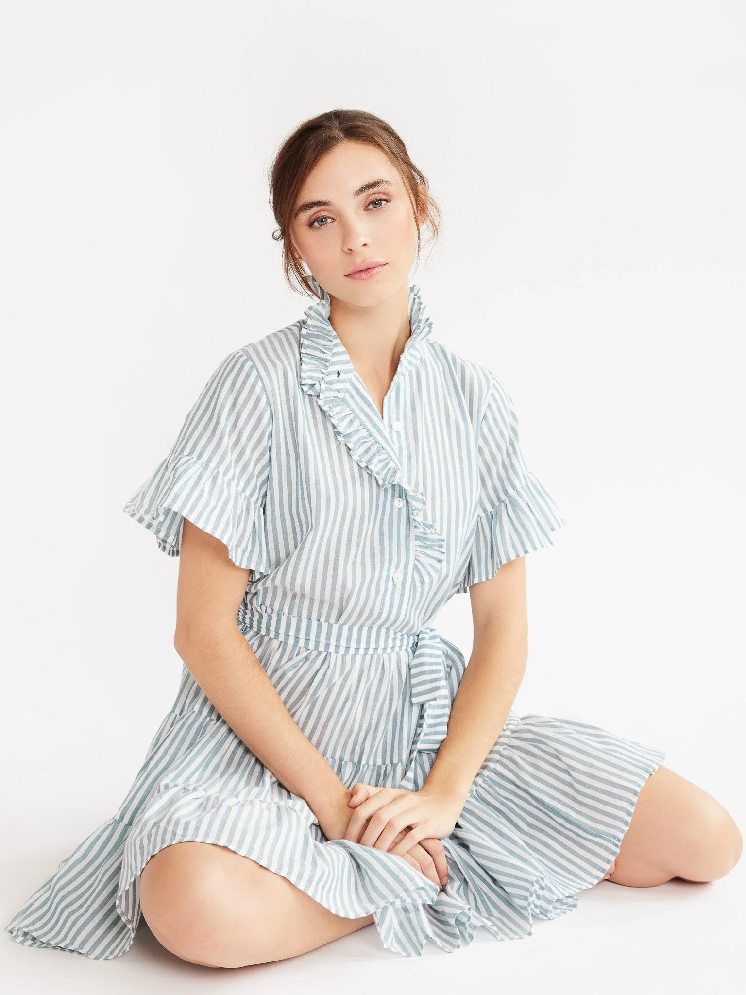 Shop Mille - Violetta Dress in Calais Stripe | Mille