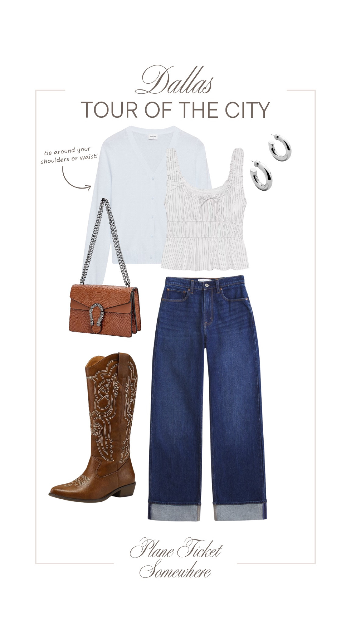 This look is PERFECTLY giving girly cowboy for your tour around Dallas this spring. 

 #LTKStyleTip #LTKTravel #LTKShoeCrush