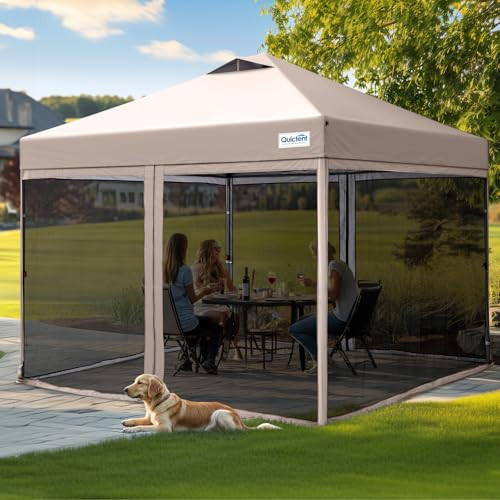 Quictent 8'x8' Pop up Screened Canopy Tent with Mosquito Netting | Amazon (US)