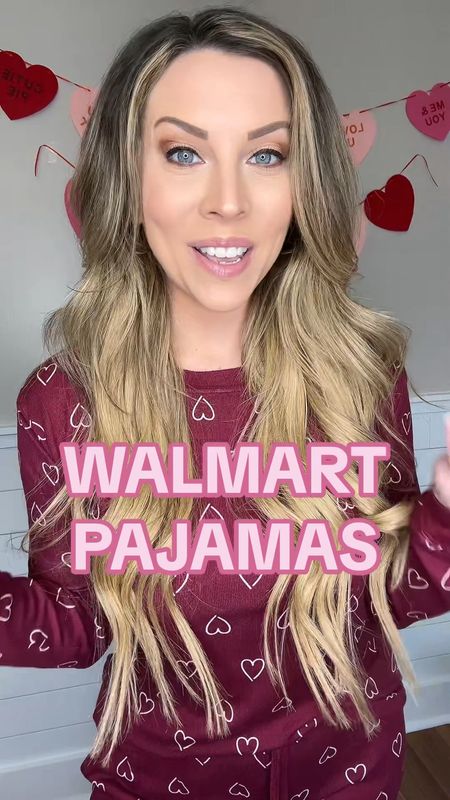 These Walmart pajamas would be so cute for Valentine’s Day! TTS - I’m 5’4, 135lbs and wearing the small. 

#LTKfindsunder50 #LTKGiftGuide #LTKVideo