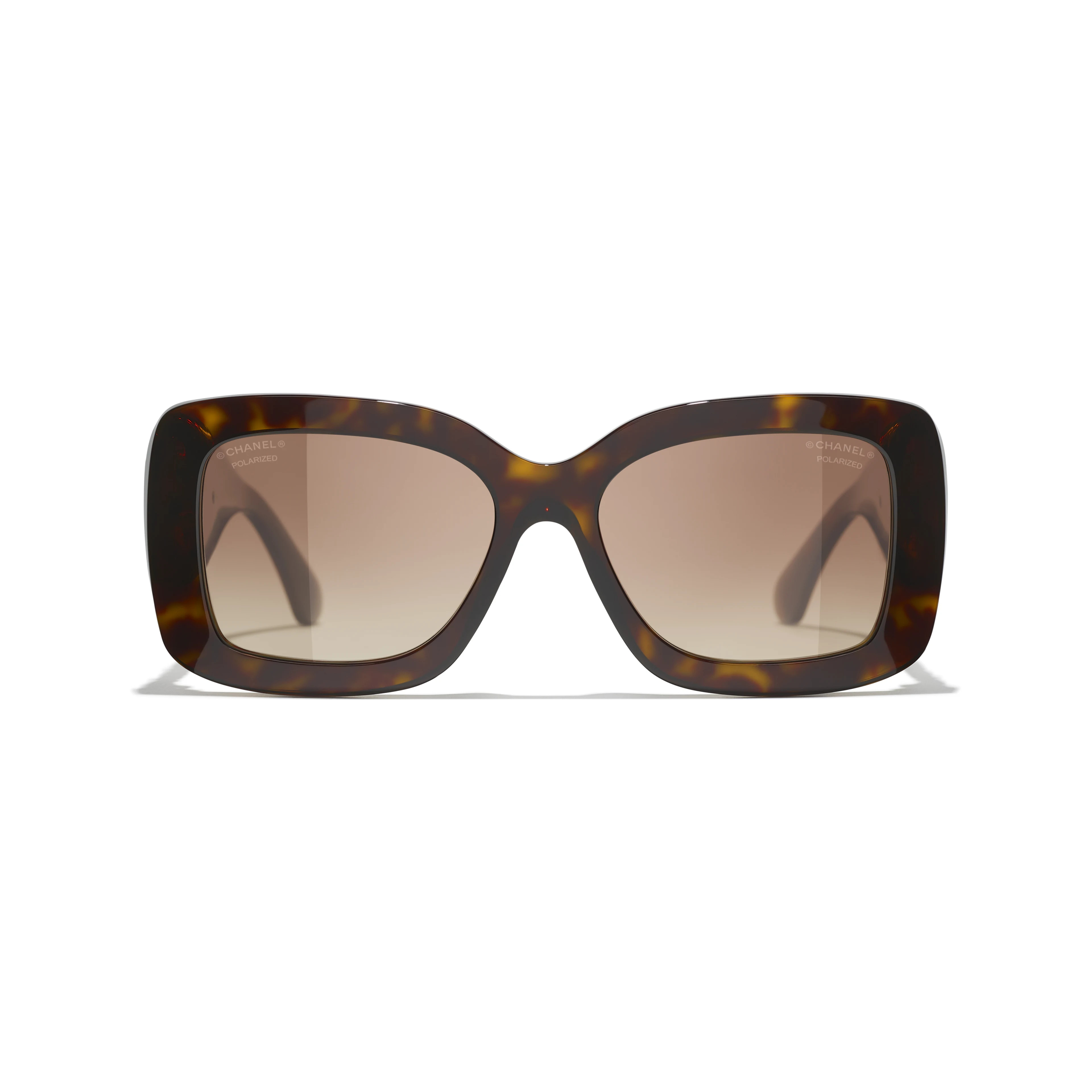 CHANEL Sunglasses: Rectangle Sunglasses, acetate, metal & calfskin — Fashion | CHANEL | Chanel, Inc. (US)