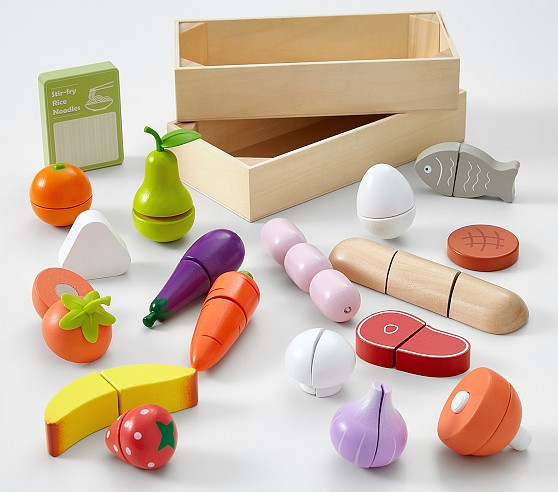 Wooden Supermarket Food Starter Set | Pottery Barn Kids