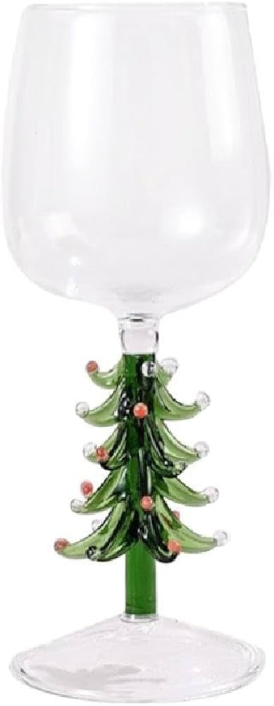 SARDFXUL Christmas Tree Wine Glass Stem Wine Glasses Elegant Wine-Goblet Wine Glass Wine Vintage-... | Amazon (US)