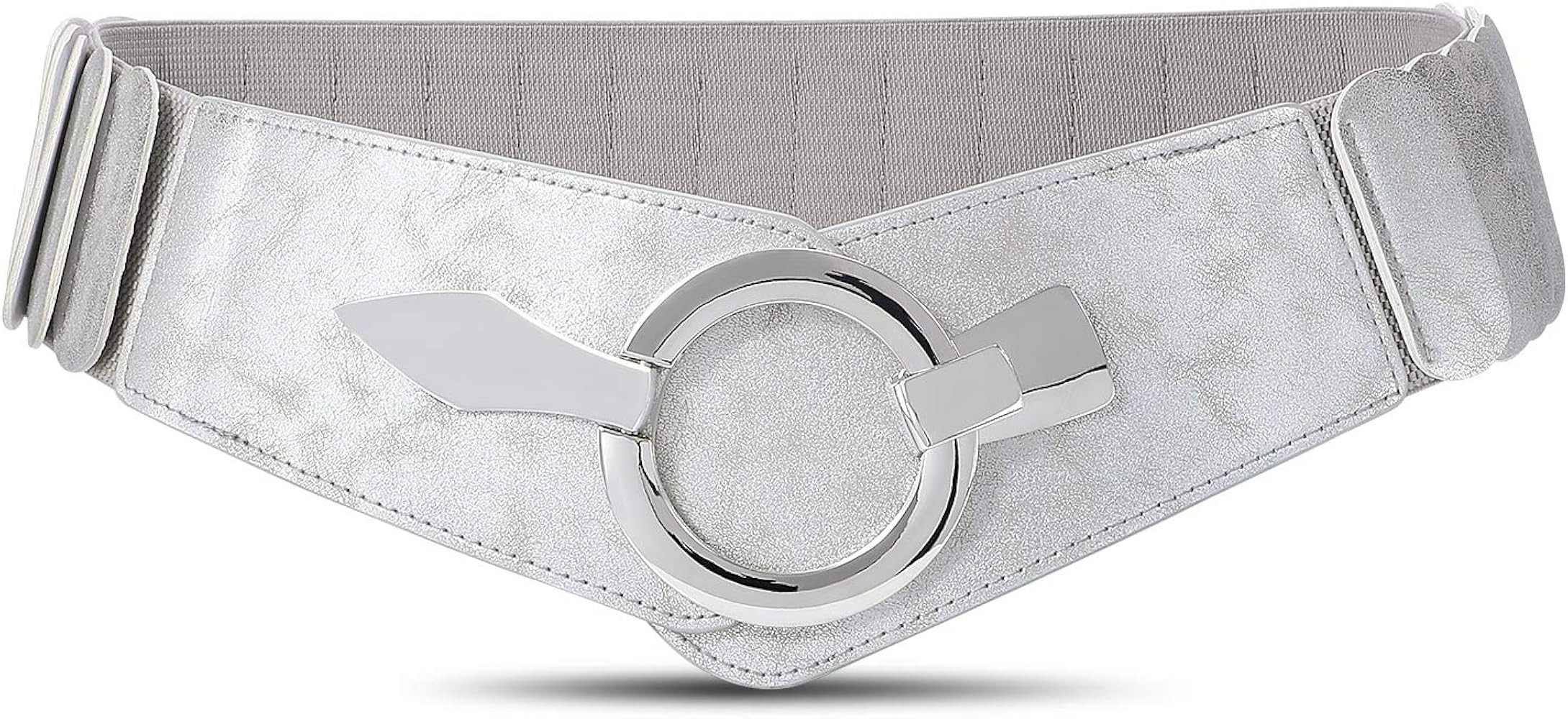 WHIPPY Women Wide Elastic Waist Belt Stretch Waist Belt Fashion Retro Leather Waistband for Dress... | Amazon (US)
