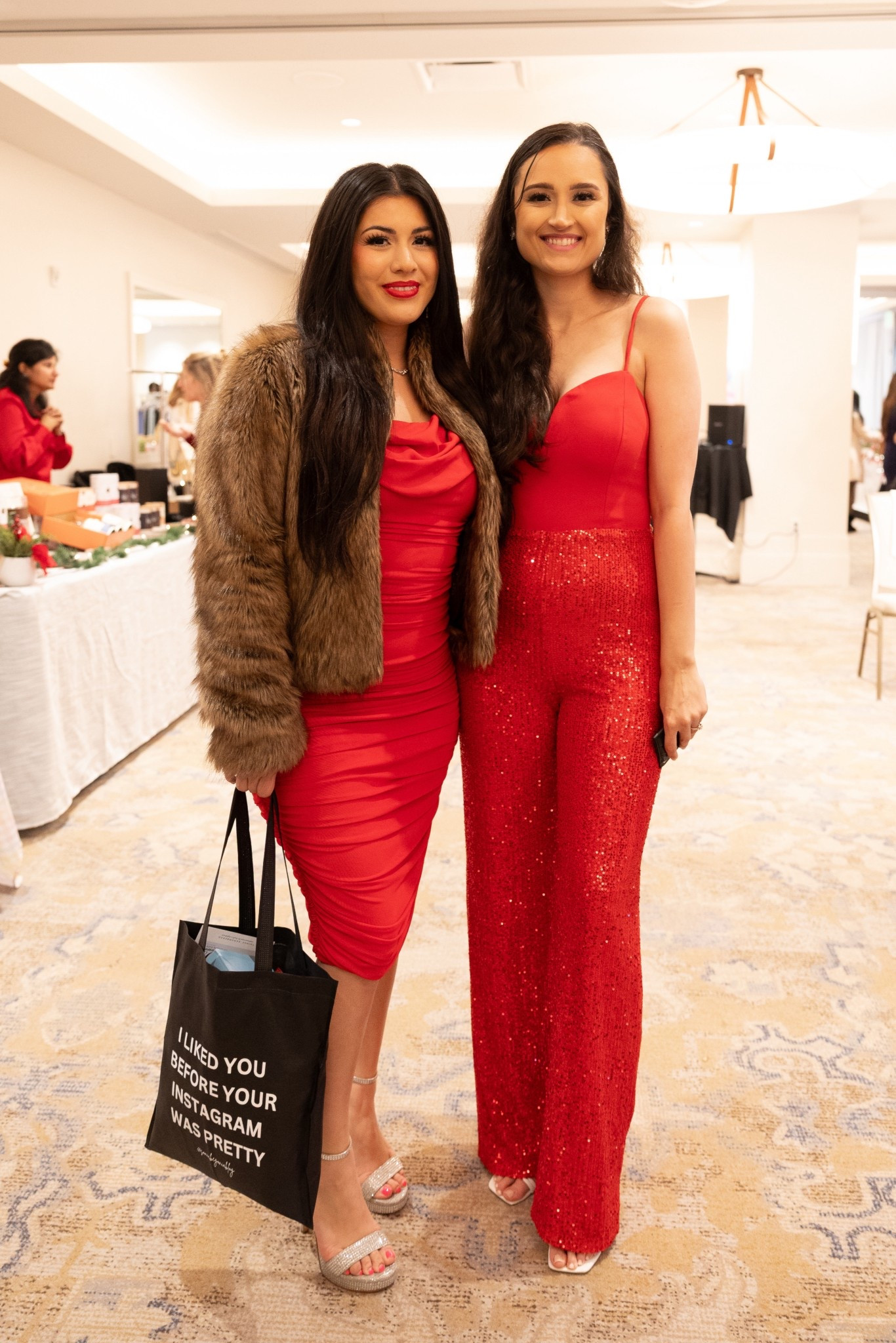 Red sequin jumpsuit for the holiday party outfit 2025!!! 

#LTKHoliday #LTKGiftGuide #LTKgrwm