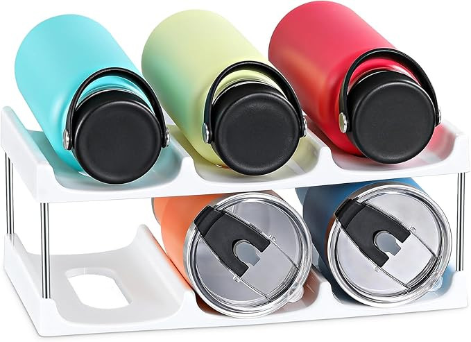 LANDNEOO Stackable Water Bottle Organizer Holder - for Stanley & Others' Large Tumbler Organizati... | Amazon (US)
