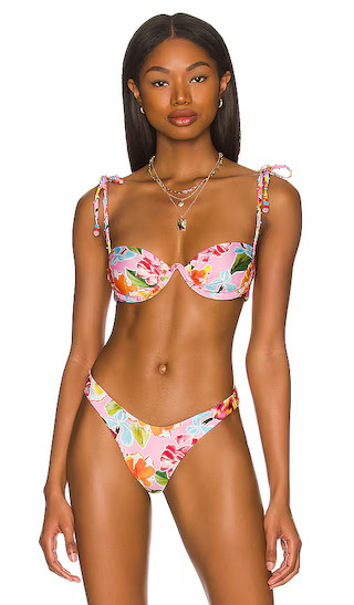 x REVOLVE Donna Bikini Top in Pink Blossom | Revolve Clothing (Global)