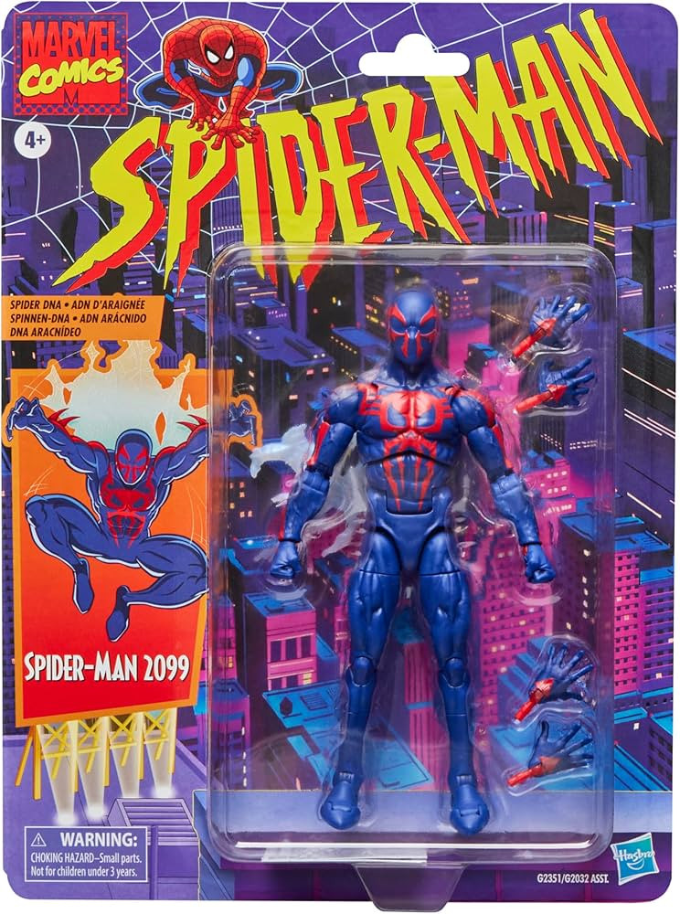Marvel Legends Series Spider-Man 2099, Retro Cardback Comics Collectible 6-Inch Scale Action Figu... | Amazon (US)