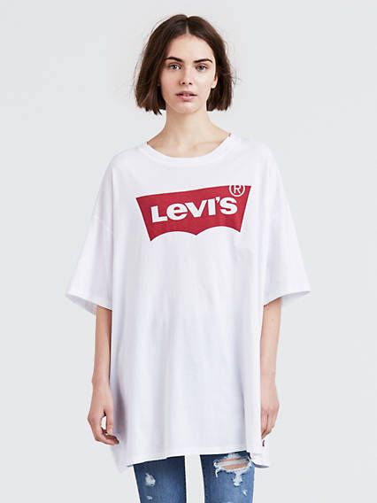 Super Oversized Levi's Logo Tee Shirt T-Shirt - Women's M | LEVI'S (US)