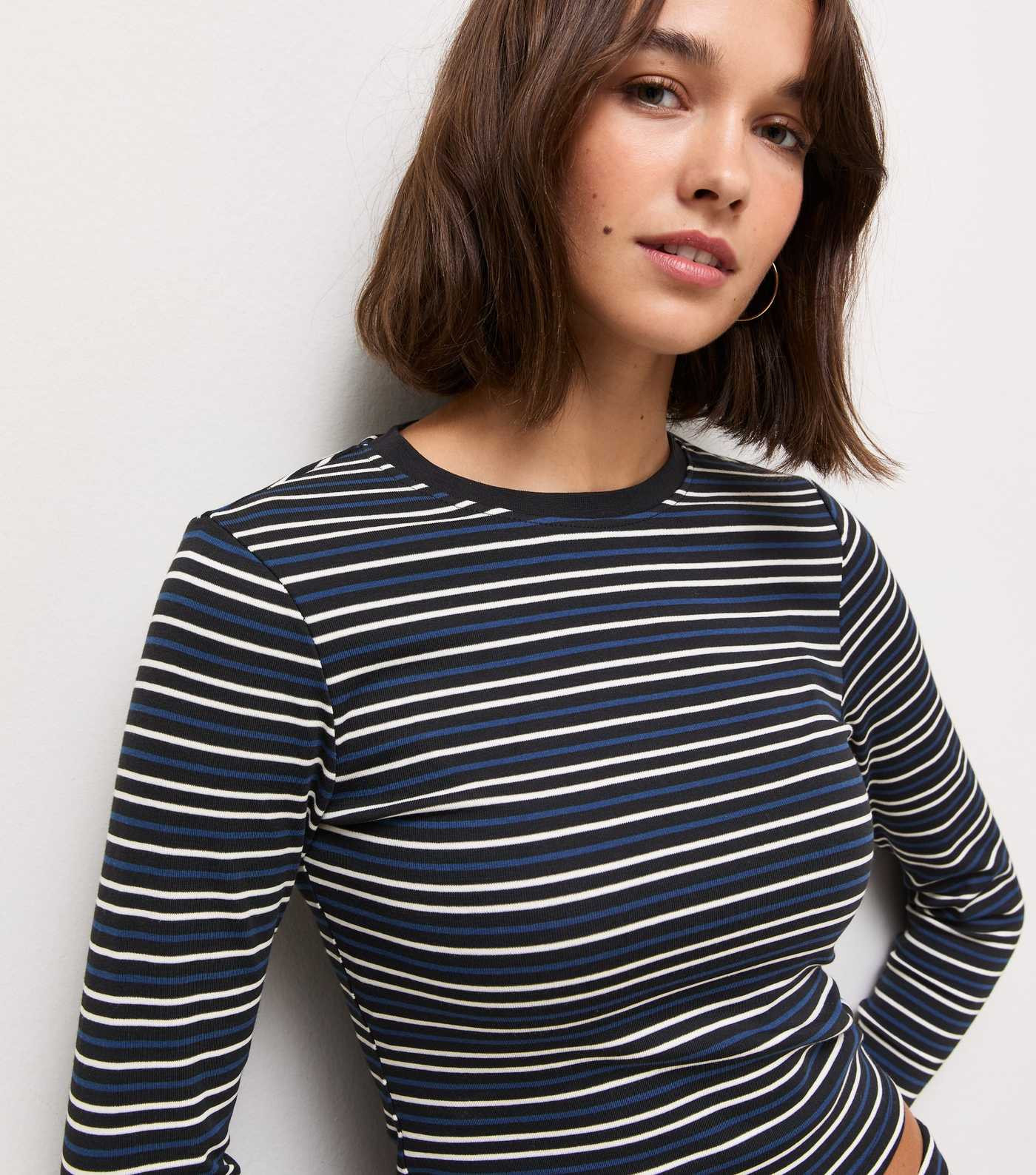 Navy Cotton Rich Stripe Long Sleeve Top | New Look | New Look (UK)