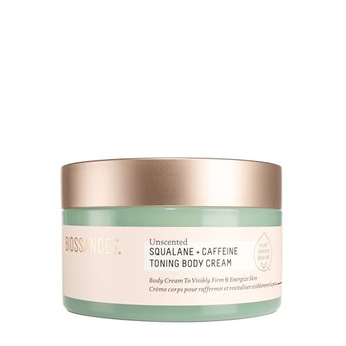 BIOSSANCE Squalane + Caffeine Toning Body Cream – Moisturizer for Firmness & Texture – Vegan and Fragrance-Free Skin Care – Nourishes, Tones & Supports Moisture Barrier for All Skin Types, 6.7 Fl Oz | Amazon (US)