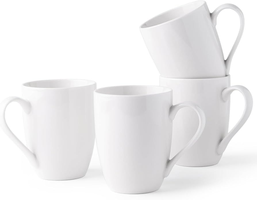 GBHOME 12 OZ Off White Coffee Mugs, Porcelain Bulk Coffee Mugs with Large Handle for Man, Woman, ... | Amazon (US)