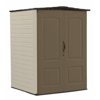 Rubbermaid 4 ft. 4 in. W x 6 ft. 5 in. H x 4 ft. 7 in. D Medium Vertical Resin Shed-1967673 - The... | The Home Depot