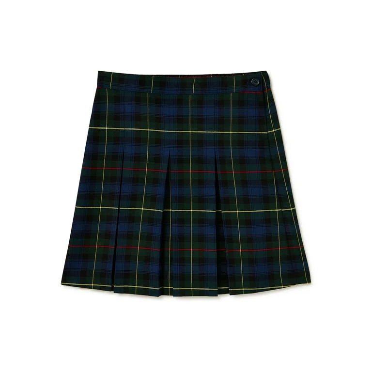Wonder Nation Girls School Uniform Plaid Parochial Skirt, Sizes 4-16 - Walmart.com | Walmart (US)