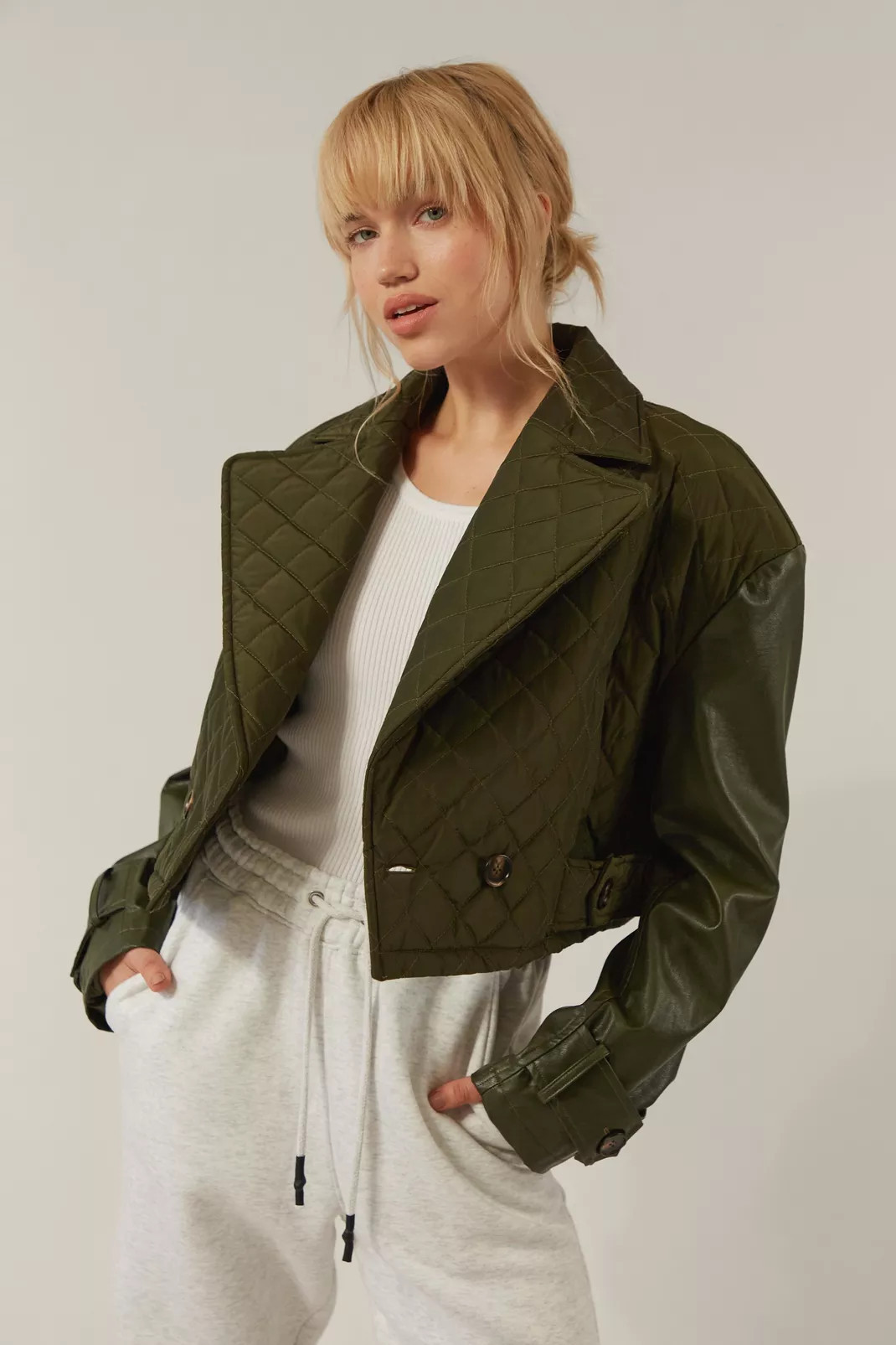 Cropped Quilted Raincoat | Nasty Gal (US)