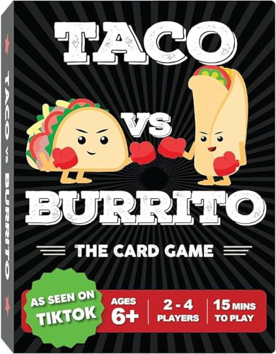 Taco vs Burrito - The Wildly Popular Surprisingly Strategic Card Game Created by a 7 Year Old - 5 Ways to Play - a Family-Friendly Party Game for Kids, Teens & Adults | Amazon (US)