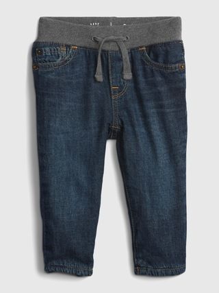 Baby Lined Pull-On Jeans | Gap (US)