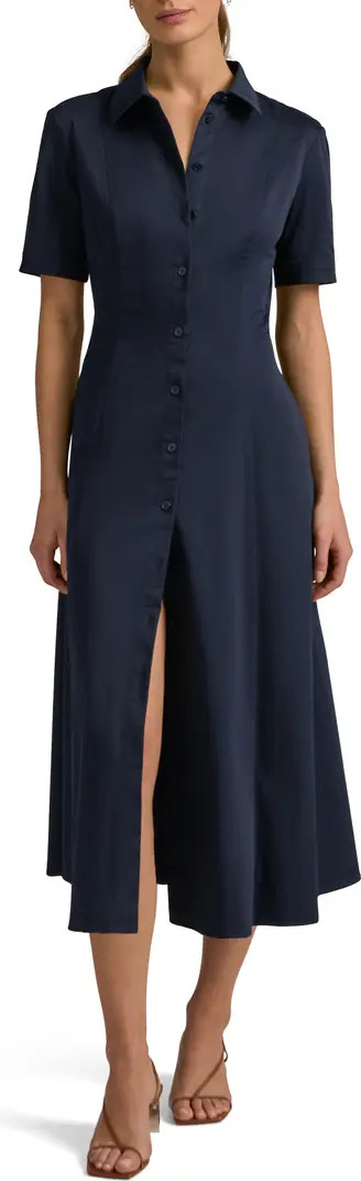 Demure Stretch Cotton Shirtdress | Nordstrom