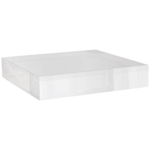 Square Acrylic 8" Wide Pedestal Lamp Riser | Lamps Plus