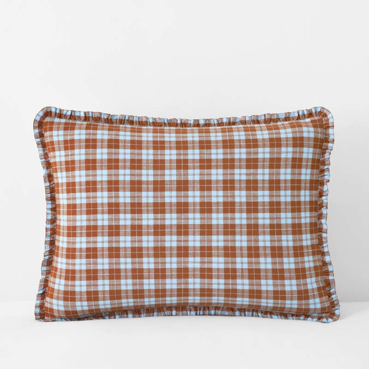 Classic Plaids Yarn-Dyed Cotton Sham - Harbor Plaid, King | The Company Store