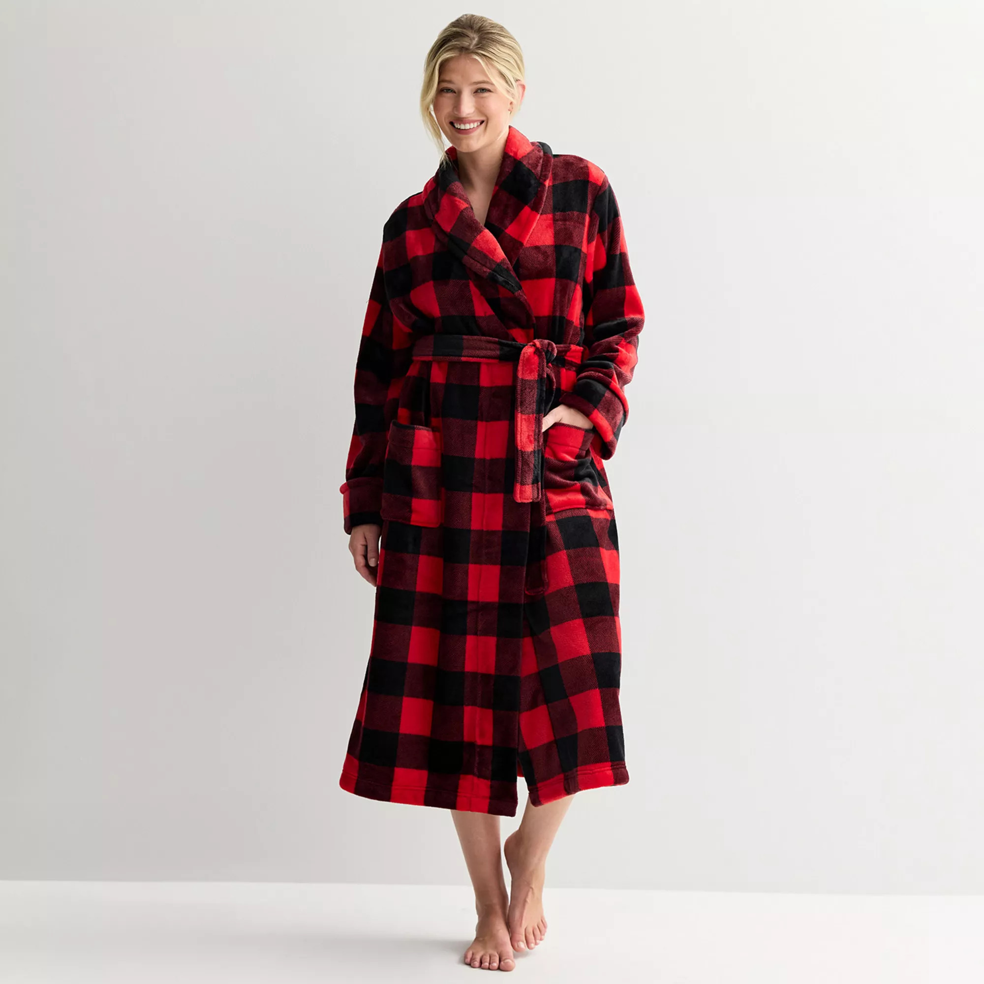 Women's Sonoma Goods For Life® Long Plush Wrap Robe | Kohl's