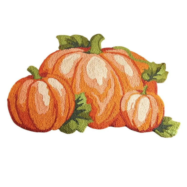 RAYGUYU Machine Washable,Shower Thanksgiving Shaped Pumpkin Rug 31"X22"Non Slip Washable Welcome ... | Walmart (US)