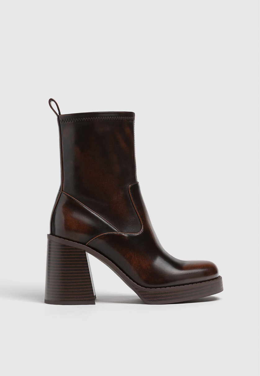 Bottines talon à plateforme | Stradivarius (FR)