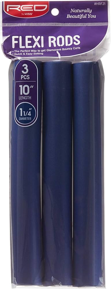Red by Kiss Flexi Rods - Heatless Hair Curler for 90S Glamorous Bouncy Curls Beach Waves, No Slip... | Amazon (US)