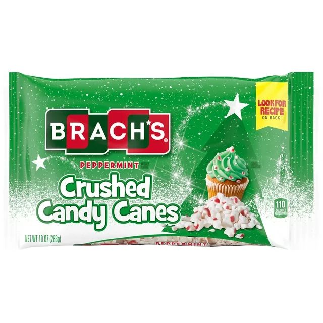 Brach's Peppermint Crushed Holiday Candy Canes, Christmas Baking Candy, 10 Oz | Walmart (US)