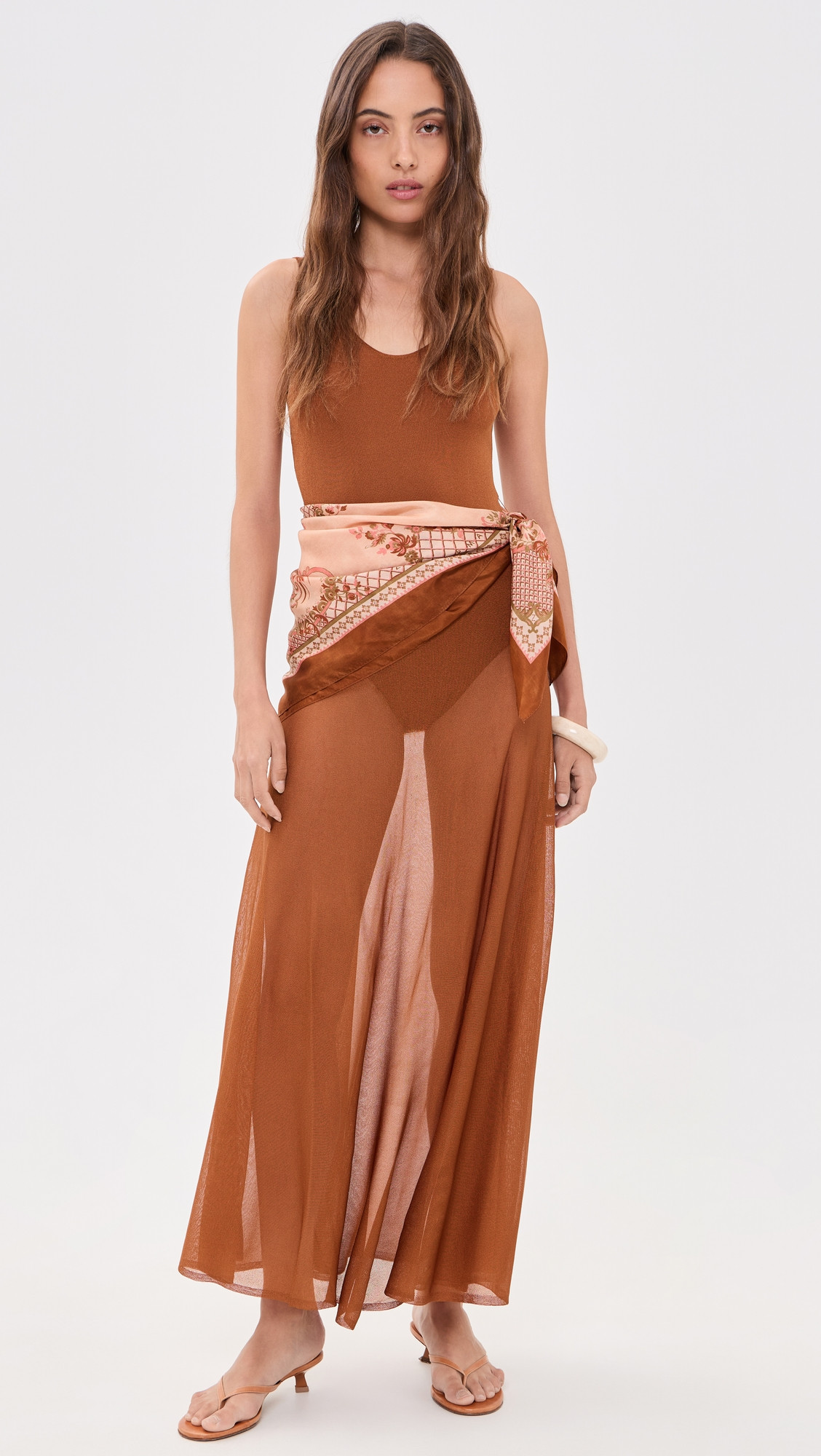 Zimmermann Aster Scarf Maxi Dress Tan/Print 2 | Shopbop