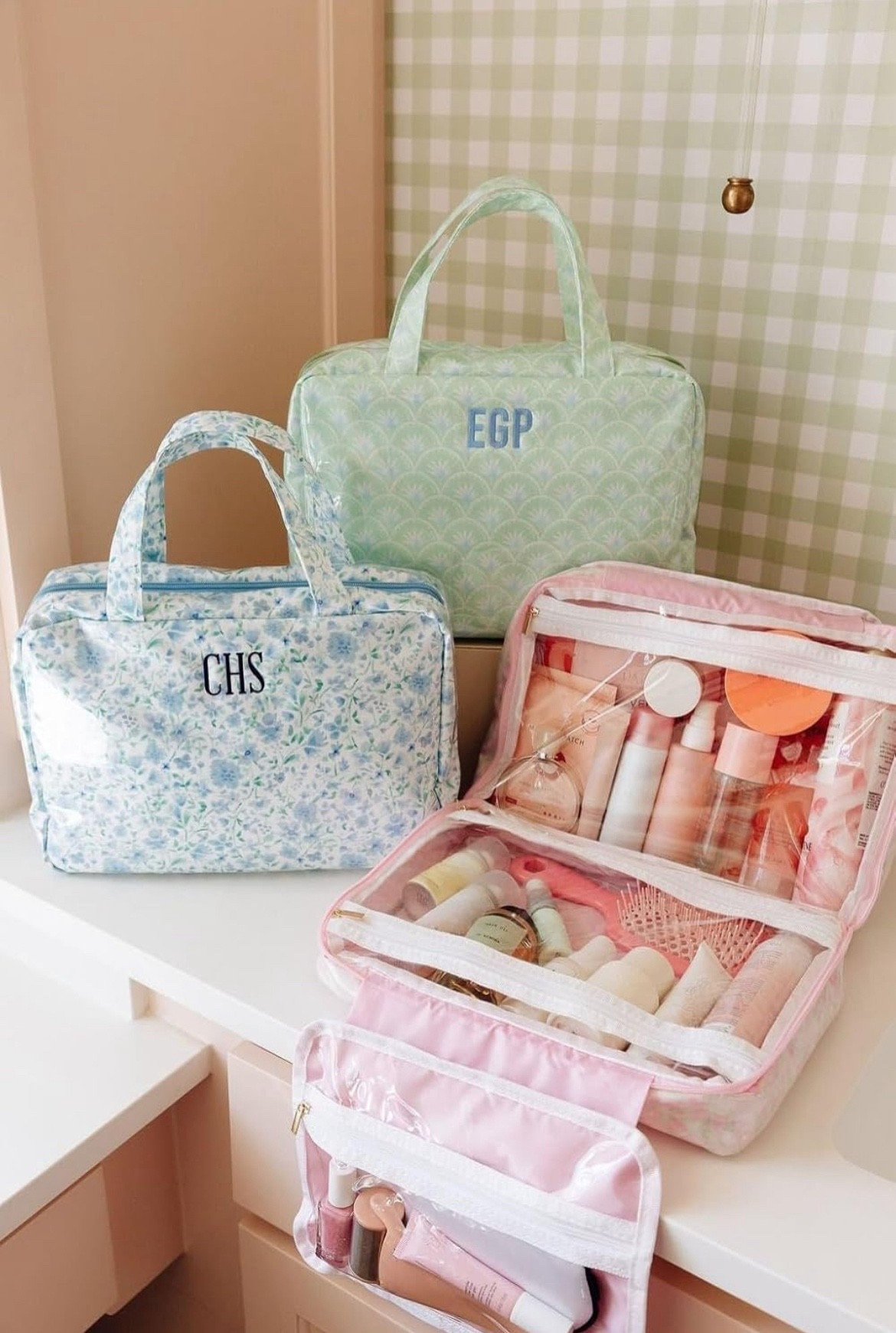 The cutest hanging toiletry bags! Perfect for the girl who travels or a grad heading off to college 

#LTKBeauty #LTKTravel #LTKselfcare
