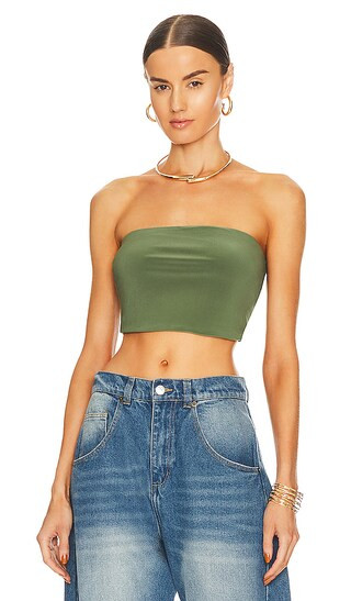 Strapless Cropped Top in Celadon | Revolve Clothing (Global)