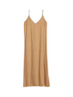 Satin Smocked Midi Slip Dress for Women | Old Navy (US)